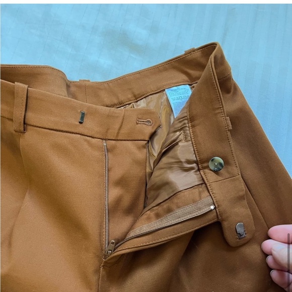 NWT Banana Republic x Harbison High Waist Pleated Safari Suit Pant Brown size 2 - Picture 11 of 16